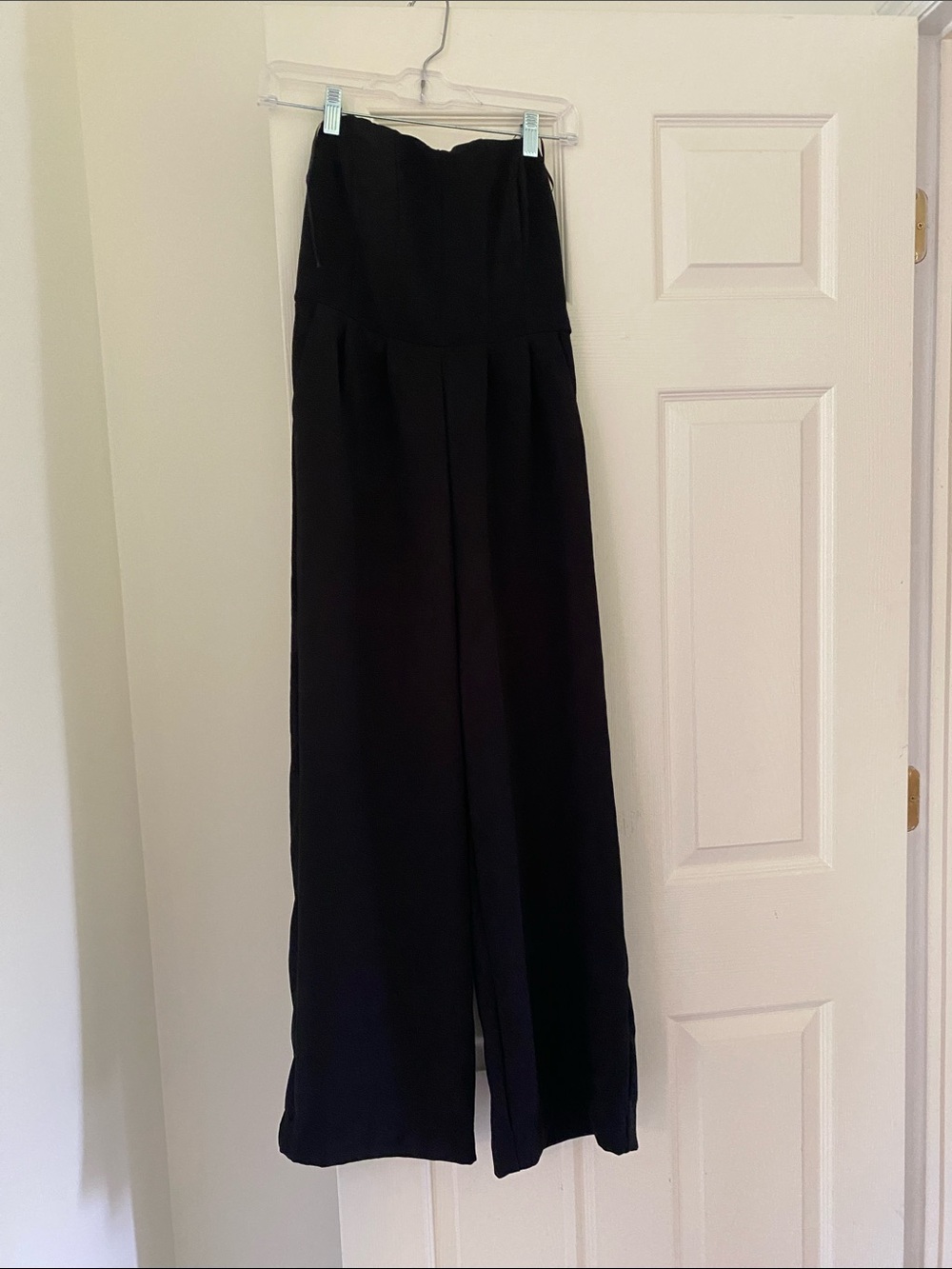 a new day Black Strapless Wide-Leg Jumpsuit
